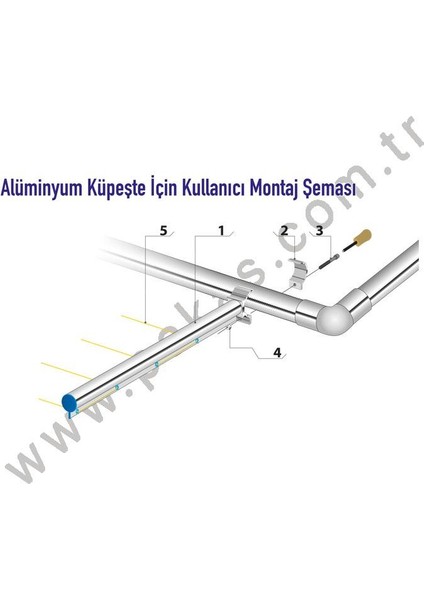 Pakas Balkon Çamaşır Kurutma Askısı Yuvarlak Küpeşte Pks 01 Bronz