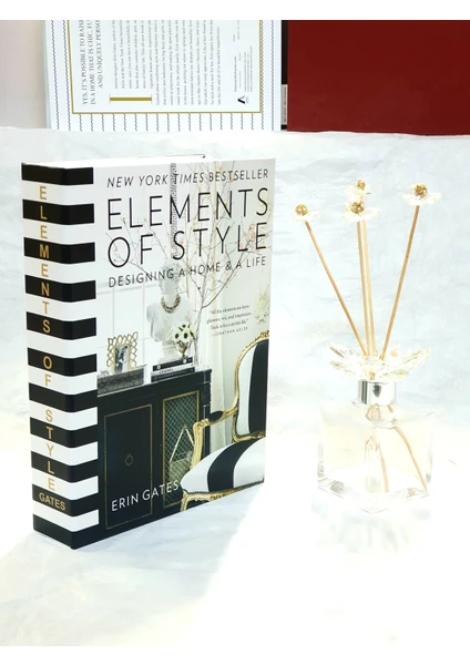 Lovely Book & Book Elements Of Style Klasik Model Dekoratif Kitap Kutusu 27X19X4 cm