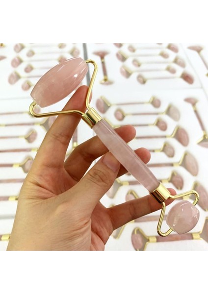 Rose Quartz Facial Roller / Pempe Kuvars Masaj Roller