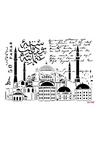 Ayasofya Cadence A4 Stencil AS590