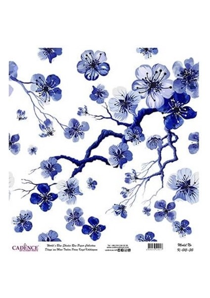 Kiraz Çiçeği Desen Cadence Pirinç Dekopaj - K015