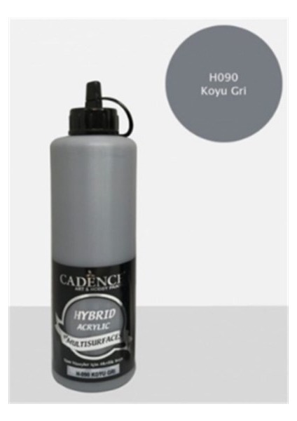 Hybrid Multisurface Akrilik Boya 500 Ml. H-090 Koyu Gri