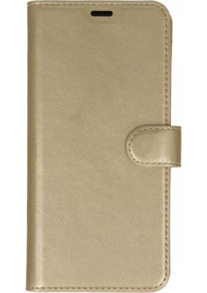 Poco X3 Nfc Uyumlu Delüxe Kapaklı Standlı Cüzdanlı Suni Deri Kılıf Gold