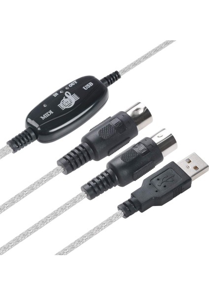 USB Midi Kablo 5 Pin Din Kablo USB Çevirici Klavye Org Midi Müzik Düzenleme Kablosu 1 In 1 Out Mıdı
