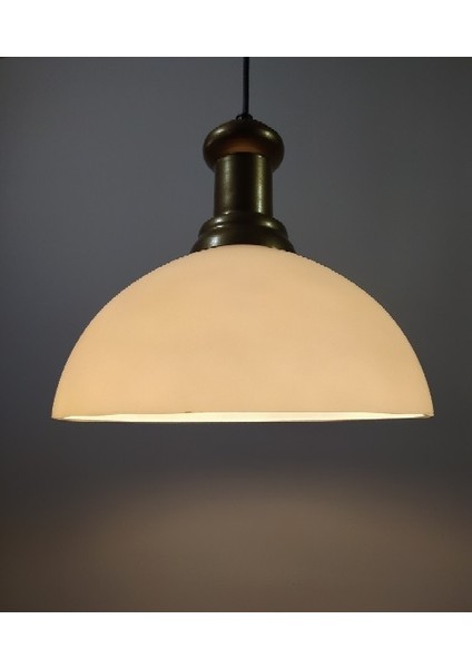 Opal Sarkıt Avize 30 cm Bronz Askılı