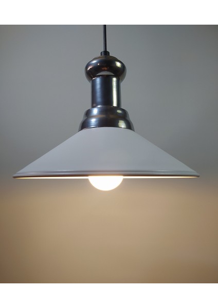 Vintage Metal Sakır Vize 30 cm Beyaz Başlık