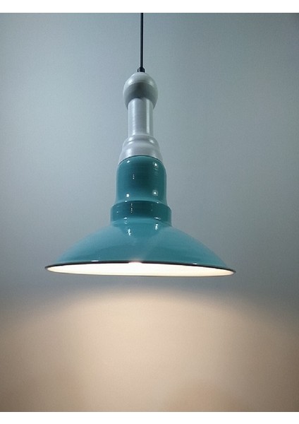 Vintage Rustik Metal Sarkıt Avize Turkuaz Yesşili