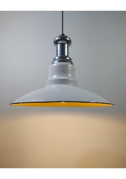 Modern Spor Tekli Gümüş Süslü Metal Avize