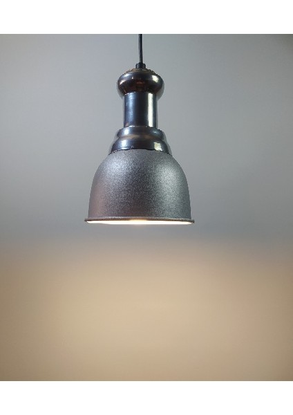 Modern Spor Tekli Gri Sarkıt Yatak Başı Bar Üsüt Masa Üsüt Metal Sakıt 14 cm