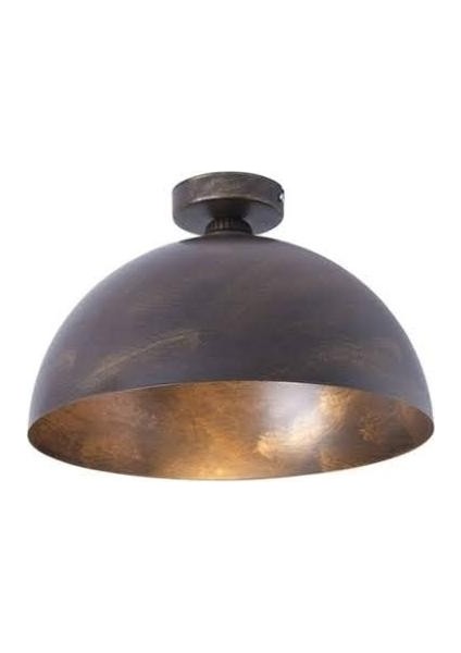 Eskitme Fırcalı Plofonyer Tavan Avize Retro Rustik Vintage Avize Armatür 40 cm