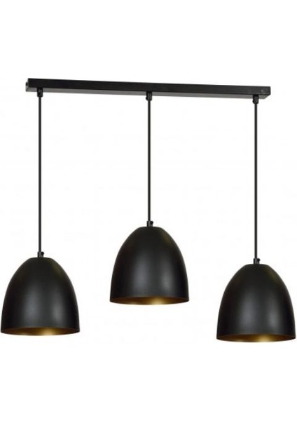 Metal Sarkıt Avize Mesa Üsütü Tezgah ve Bar Üstü Üçlü Avize 100 cm Taban