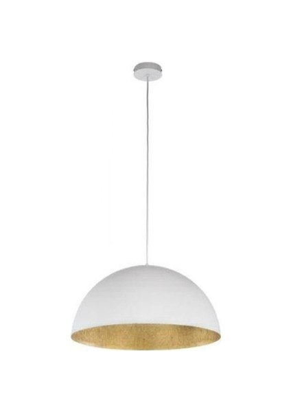 Beyaz Içi Altın Metal Sarkıt Avize 40 cm