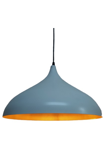 Retro Rustik Metal Sarkıt Beyaz Içi Altın Avize 43 cm fiyatları