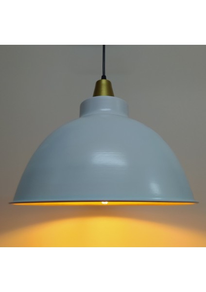 Beyaz Modern Metal Sarkıt Avize Beyaz Içi Beyaz