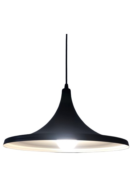 Siyah Içi Beyaz Metal Sarkıt Avize