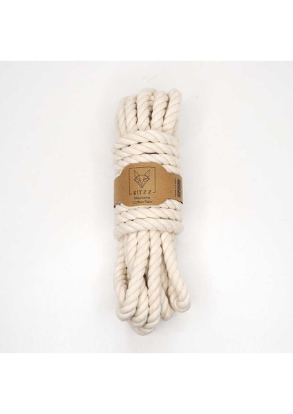 10 mm 10 Metre Pamuk Makrome Halat - Gökkuşağı Halatı