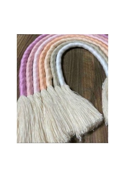 10 mm 10 Metre Pamuk Makrome Halat - Gökkuşağı Halatı