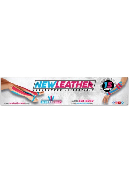 New Leather 15'li Sporcu Kas Bandı