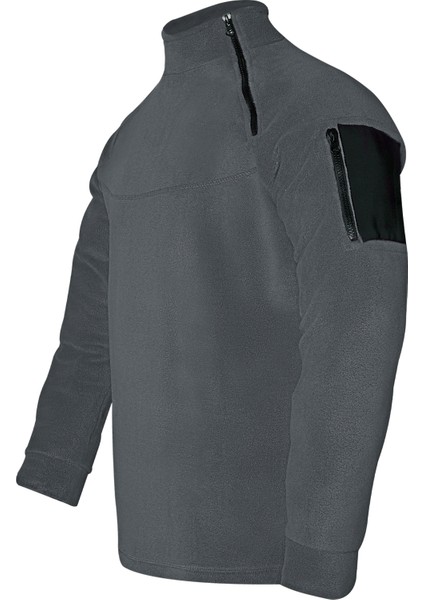 Genıus Store Erkek Polar  Outdoor Fermuarlı Kombat Tactical Cepli Polar