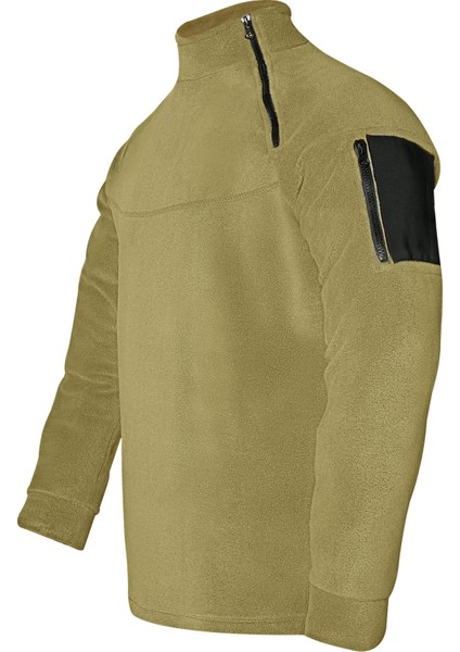 Genıus Store Erkek Polar  Outdoor Fermuarlı Kombat Tactical Cepli Polar