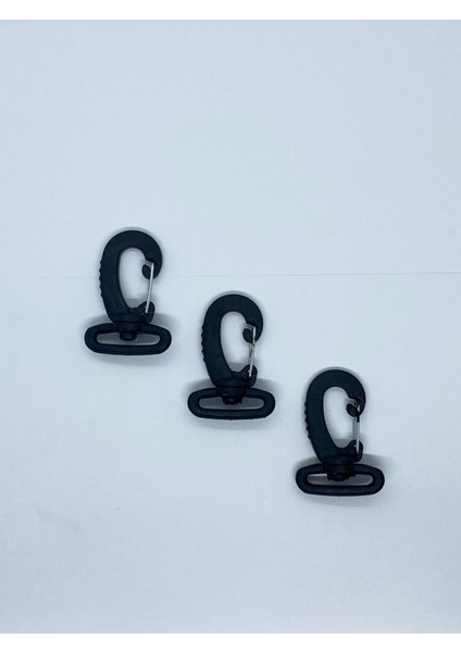 20 Adet Siyah Plastik Çanta Kancası (4cm)