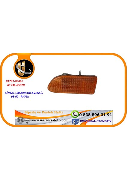 Sinyal Çamurluk Avensis 98-02 Rh