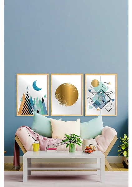 Ahşap Çerçeveli Modern Minimal Tablo Çerçeveler Dekorasyon Ahşap Çerçeve Özc--74