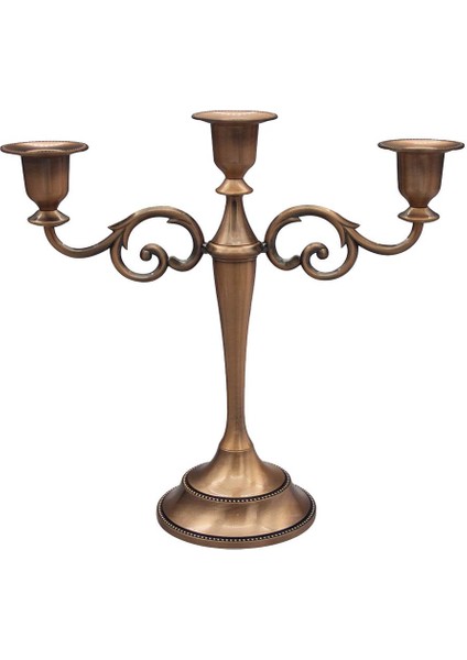 Avrupa 3 Arms Candelabra Mumluk Dekorasyon Kahverengi (Yurt Dışından)