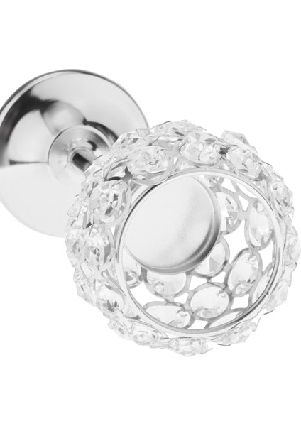 Kristal Mumluk Tealight Şamdan Gümüş 16.5 cm (Yurt Dışından)