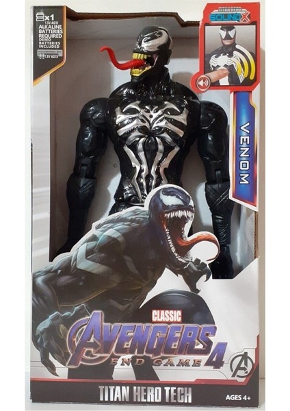 Venom 30 cm Figür Oyuncak Sesli Işıklı Avengers Figür