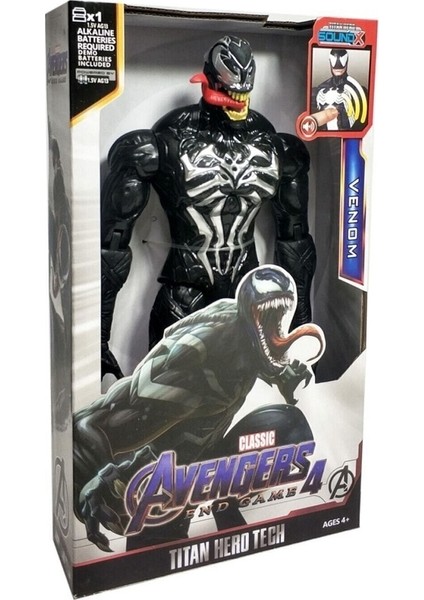 Venom 30 cm Figür Oyuncak Sesli Işıklı Avengers Figür