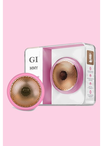Gi Mask Ultrasonik Maske Uygulama Cihazı Işık Terapi Akıllı Peeling Pembe Masaj Cihazı