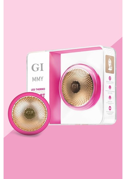 Gi Mask Ultrasonik Maske Uygulama Cihazı Işık Terapi Akıllı Peeling Fuşya Masaj Cihazı