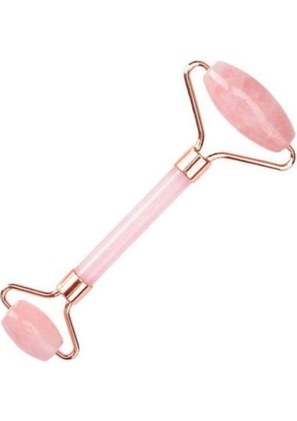 Pembe Kuvars Roller Yüz Masaj Aleti