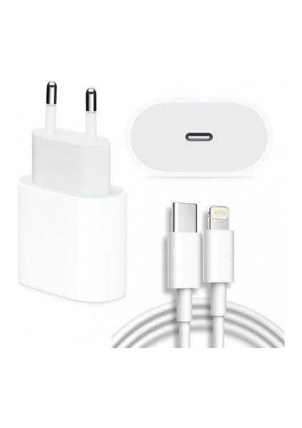 Apple Iphone 20W Hızlı Şarj Aleti + Usb-C To Lightning Kablo Ithal