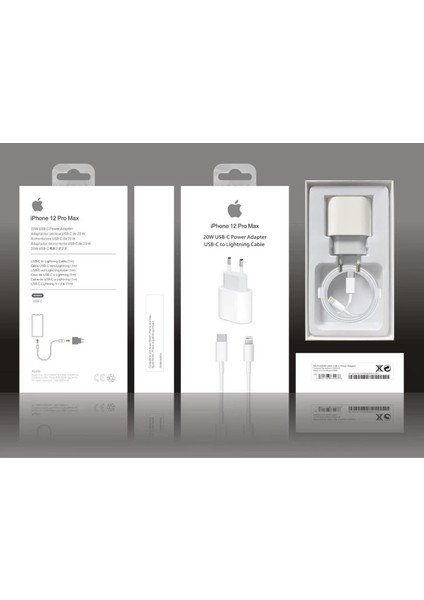 Apple Iphone 20W Hızlı Şarj Aleti + Usb-C To Lightning Kablo Ithal