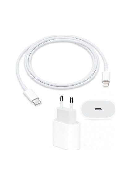Apple Iphone 20W Hızlı Şarj Aleti + Usb-C To Lightning Kablo Ithal