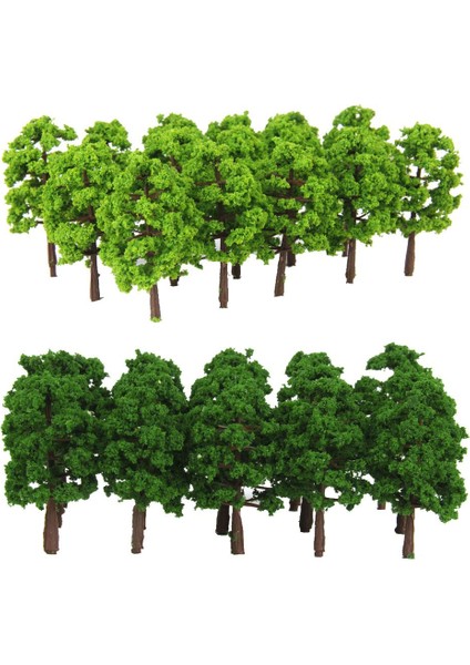 Model Ağacı Peyzaj Manzarası 1: 150 Ölçekli Yeşil Mini Modeli Ağacı Diorama 40 Adet (Yurt Dışından)