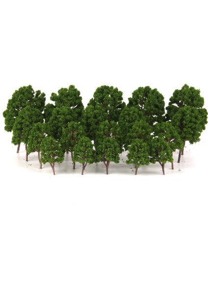 20 Adet Yeşil Ağaçlar Model Tren Demiryolu Diorama Park Manzarası Ho N Skalalı 1/75-200 (Yurt Dışından)