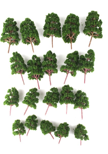 20 Adet Model Ağaçları Düzeni Tren Demiryolu Diorama Wargame Peyzaj Manzara (Yurt Dışından) modelleri