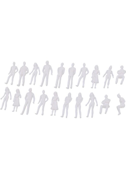 20 Adet 1/50 Boyasız Modeli Çok Poz Insanlar Karakter Minyatür Rakamlar (Yurt Dışından)