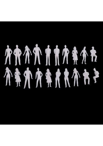 20 Adet 1/50 Boyasız Modeli Çok Poz Insanlar Karakter Minyatür Rakamlar (Yurt Dışından) fiyatları