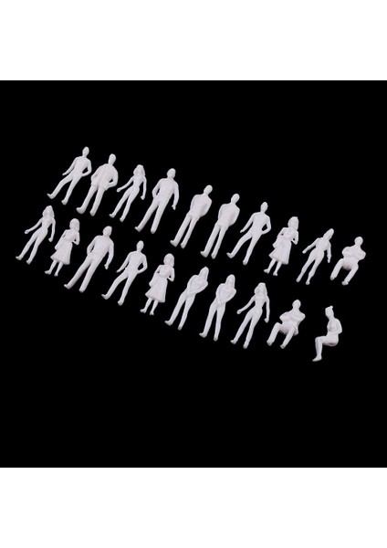 20 Adet 1/50 Boyasız Modeli Çok Poz Insanlar Karakter Minyatür Rakamlar (Yurt Dışından) modelleri