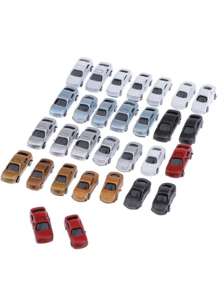 30 Boyalı Model Arabalar Tren Sokak Yol Manzarası Peyzaj 1: 200 Z Ölçek (Yurt Dışından)
