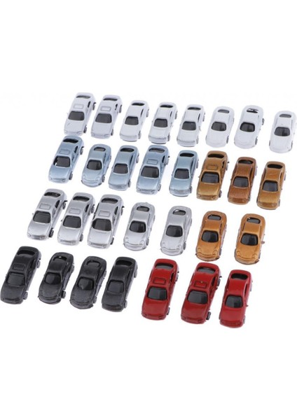 30 Boyalı Model Arabalar Tren Sokak Yol Manzarası Peyzaj 1: 200 Z Ölçek (Yurt Dışından)