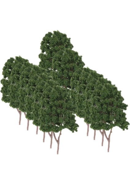 20X Mini Ağaçlar Model Tren Manzara Demiryolu Peyzaj 1/150 Dard Yeşil 7.5 cm (Yurt Dışından)