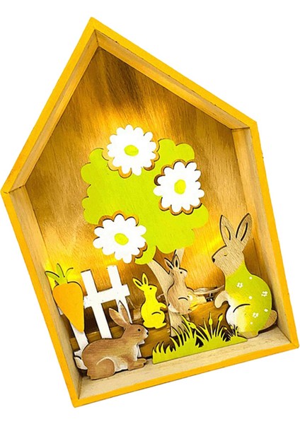 Tatil Beyanı Süsleme Tavşanı Için Kumandalı Ahşap Paskalya Pil (Yurt Dışından) modelleri