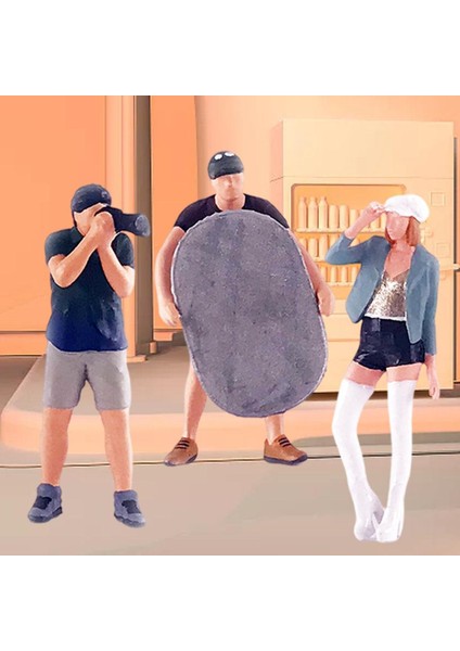 1/64 Boyalı Rakamlar, Minyatür Çakmak Reçine Playset Şekil Açıklandığı Gibi Dollhouse Için (Yurt Dışından) modelleri