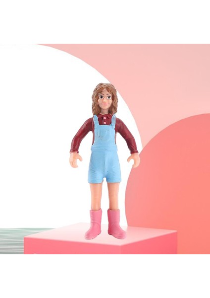 1:25 Ölçekli Diorama Mini Karakter Modeli Insanlar Şekil Model Masaüstü Dekor 1 Adet Kız Kırmızı A (Yurt Dışından) modelleri