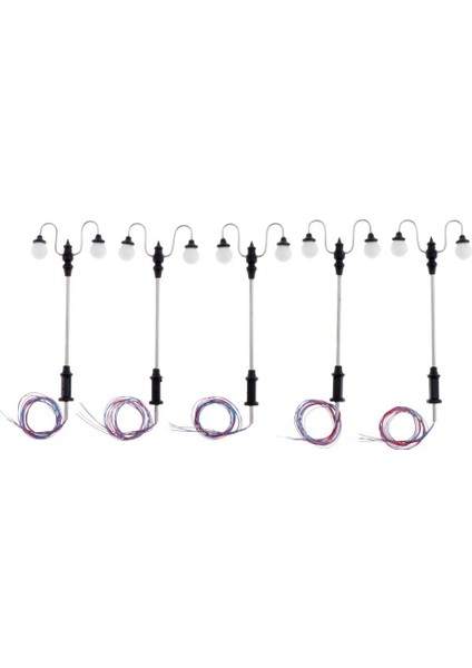 5x Model Demiryolu Tren Lamppost Sokak Işık Ledleri Ho Skalalı 1: 100 C (Yurt Dışından) fiyatları